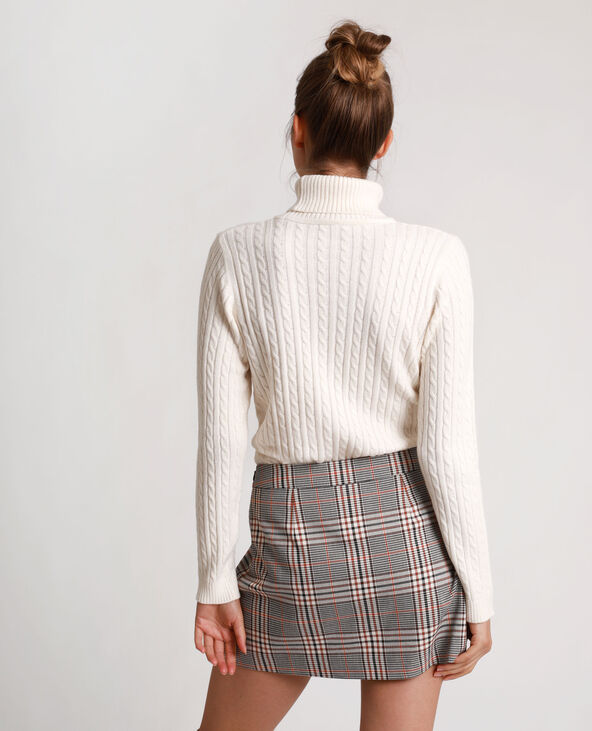 Pull à col roulé torsadé blanc - Pimkie
