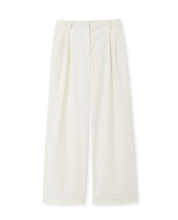 Pantalon city large et droit blanc - Pimkie