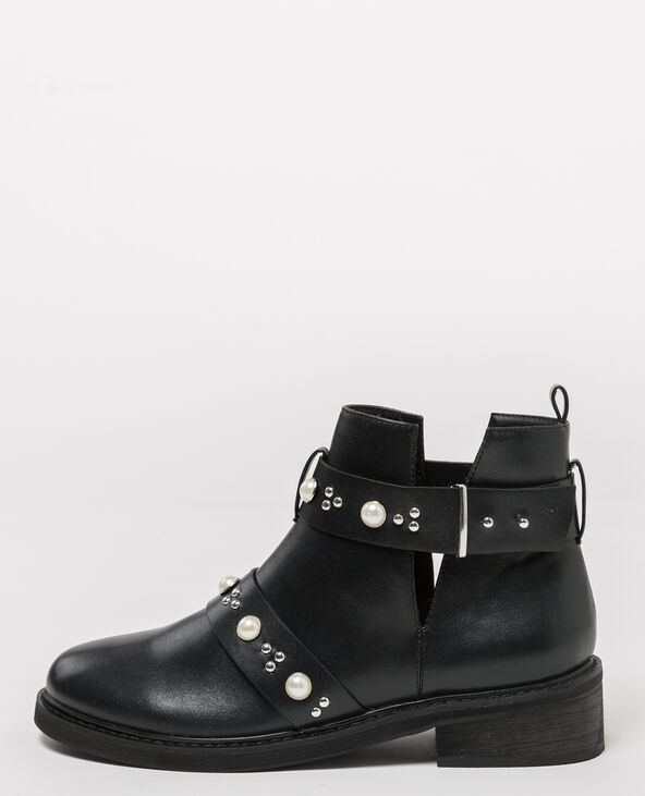 Boots sangles perles et clous