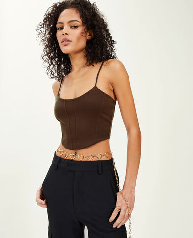 Brassière à bretelles marron - Pimkie