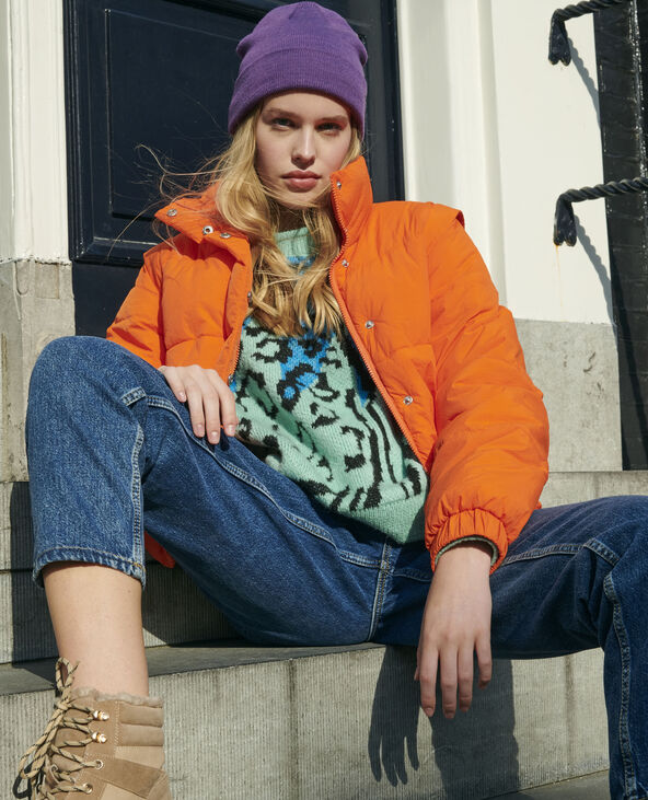 Doudoune courte orange - Pimkie