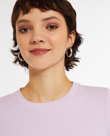 Top maille côtelée lilas - Pimkie