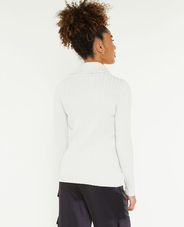 Gilet zippé col montant blanc - Pimkie
