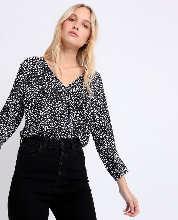Blouse body léopard noir - Pimkie