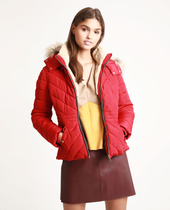 Doudoune new arrivals rouge fourrure