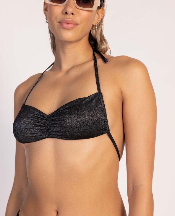 Haut de maillot de bain bandeau dos nu noir - Pimkie