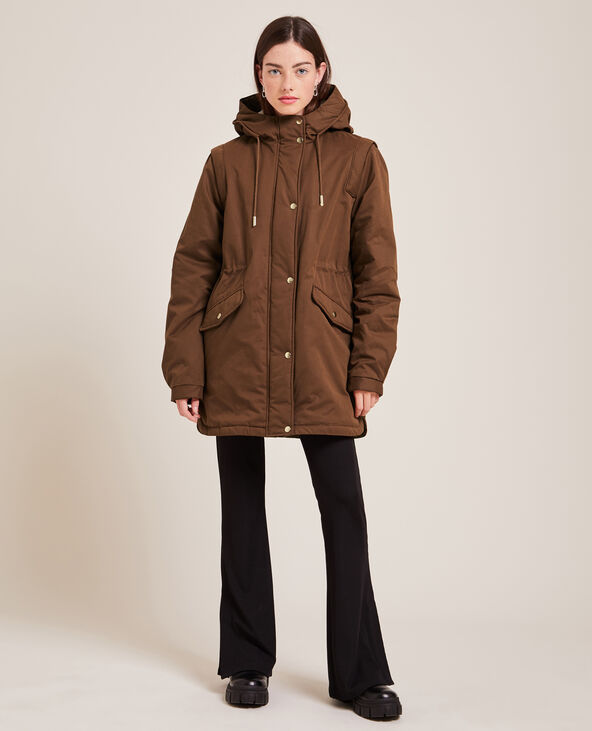 Parka avec doublure fourrure marron - Pimkie