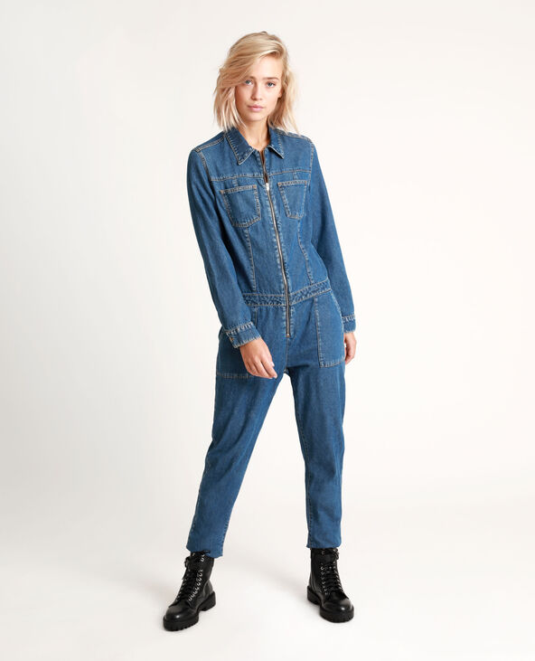 Combi-pantalon en jean bleu - Pimkie