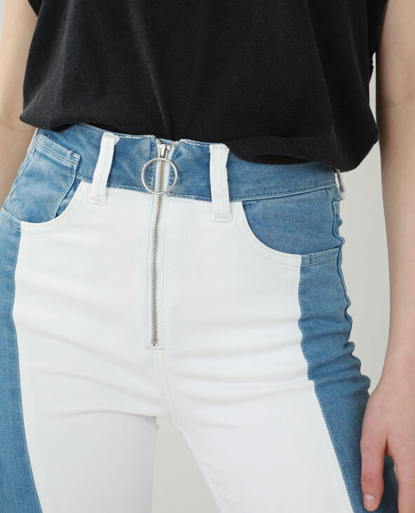 Jean skinny high waist bicolore bleu - Pimkie