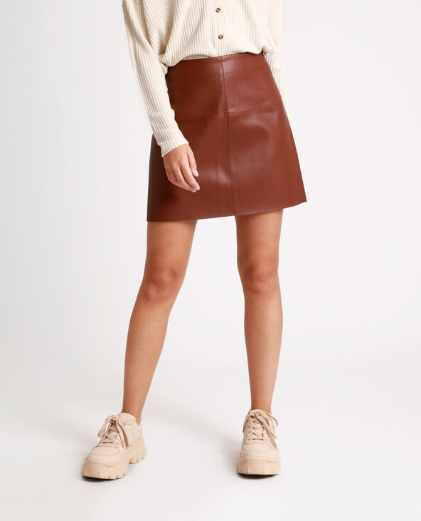 Jupe marron outlet simili cuir
