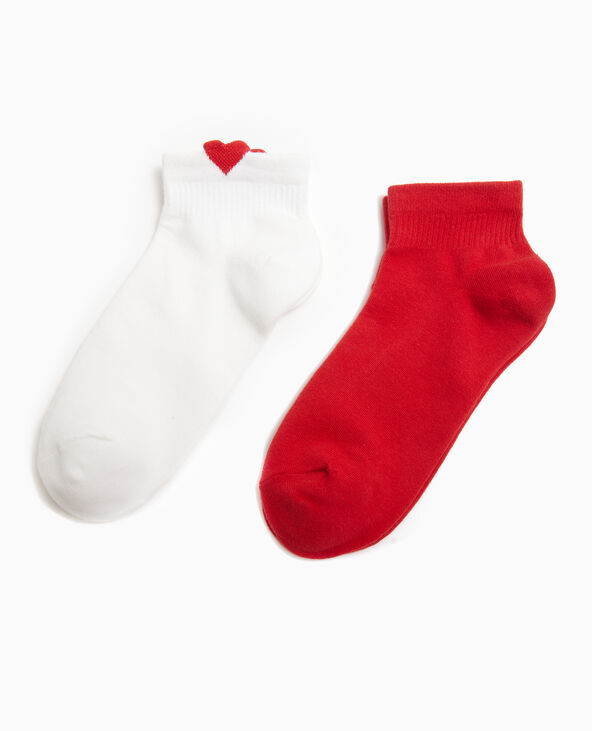 Lot de 2 paires de chaussettes basses blanc - Pimkie