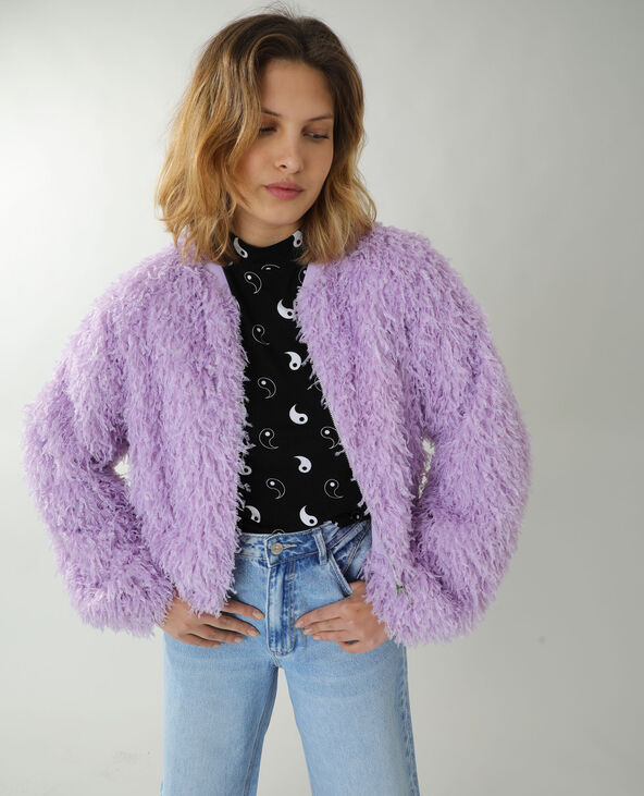 Bomber à plumes lilas - Pimkie