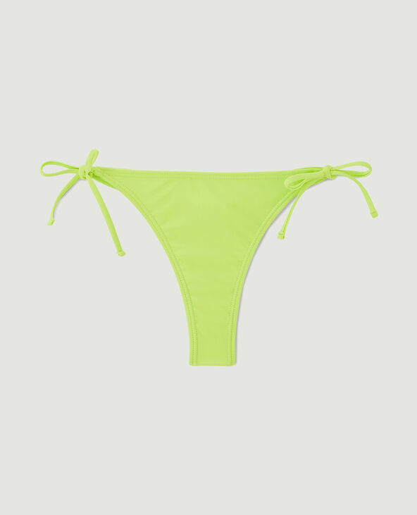 Bas de maillot tanga avec nouettes vert - Pimkie