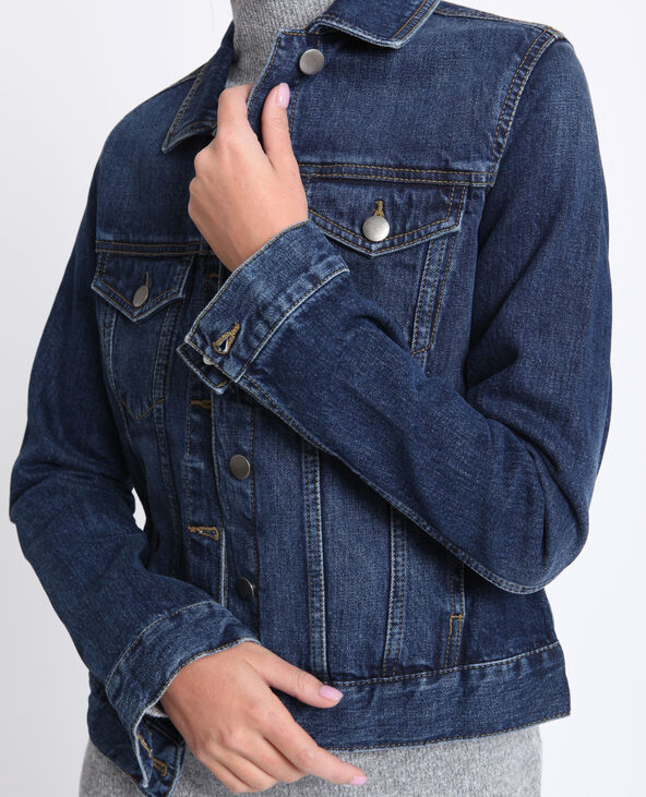Veste en jean bleu foncé - Pimkie