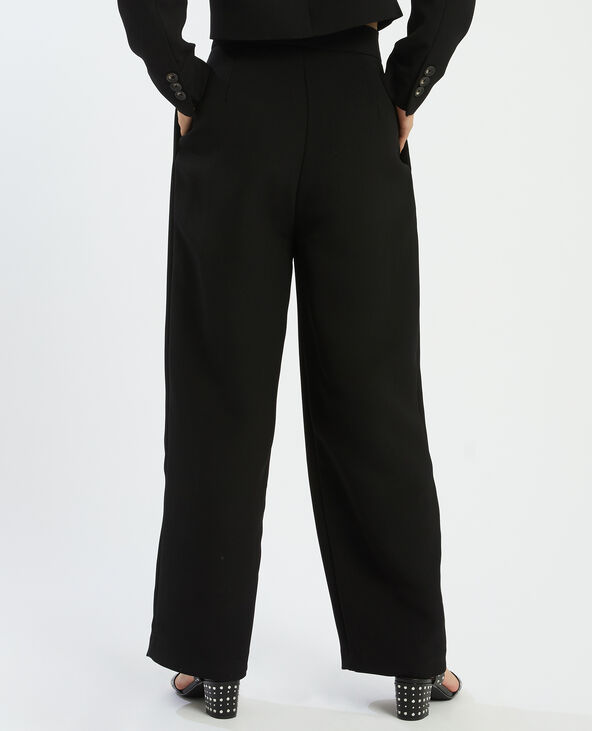 Pantalon habillé à pinces noir - Pimkie