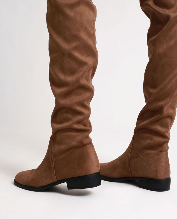 Cuissardes style suédine beige - Pimkie