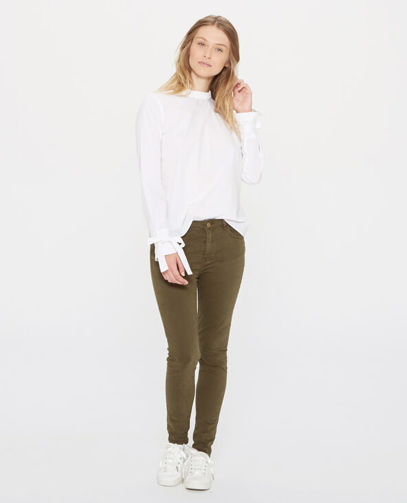 Blouse à col montant blanc - Pimkie