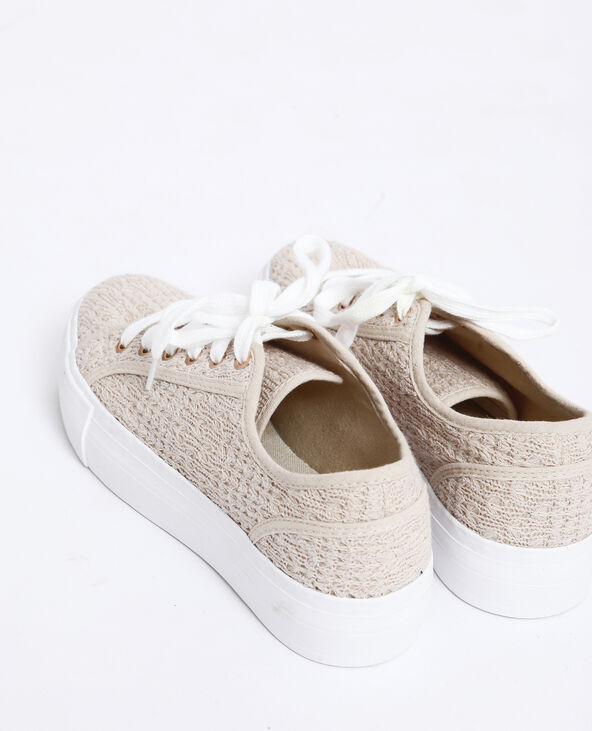 Baskets à semelle épaisse beige - Pimkie