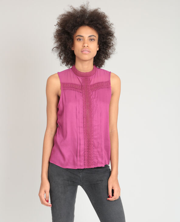 Blouse sans manches bordeaux - Pimkie
