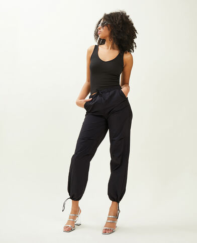 Pantalon parachute noir - Pimkie