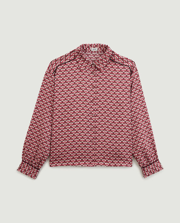 Chemise en tissu satiné marron - Pimkie