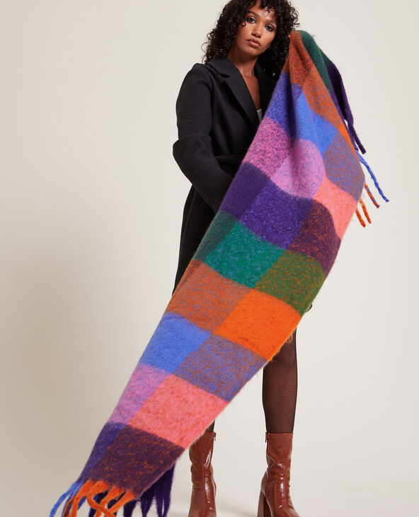 Grande écharpe multicolore violet - Pimkie