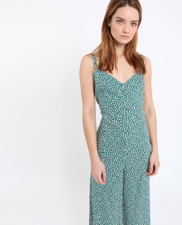 Combi-pantalon à fleurs blanc - Pimkie