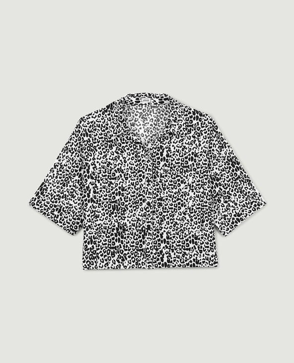Chemisette texturée motif léopard noir - Pimkie
