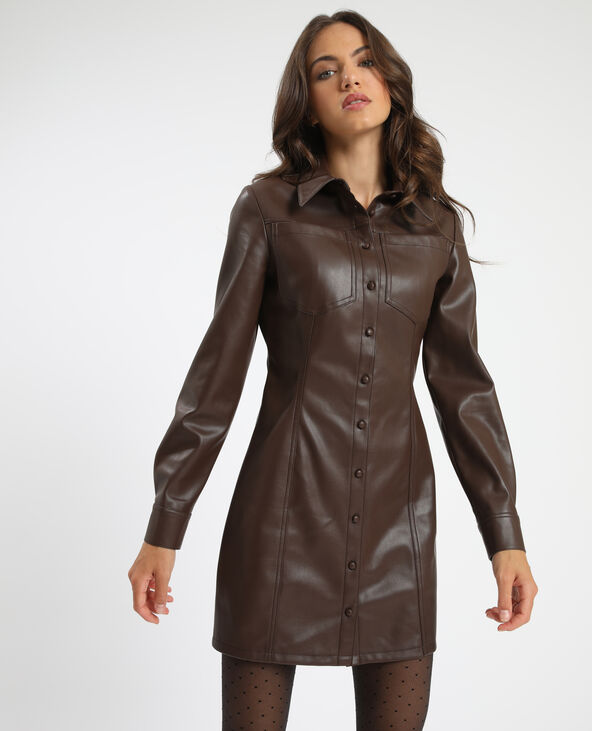 Robe chemise cuir online