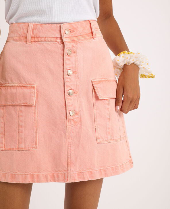 Jupe en jean orange - Pimkie