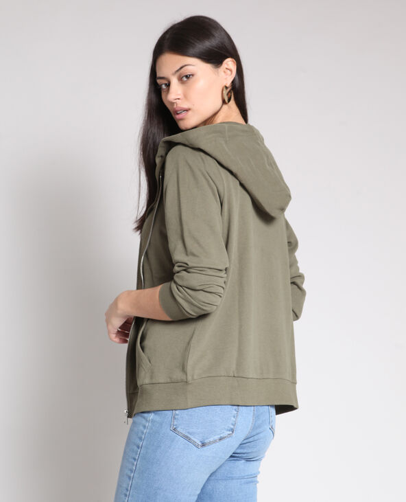 Sweat zippé taupe - Pimkie