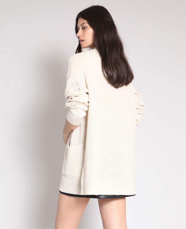 Gilet mi-long beige - Pimkie