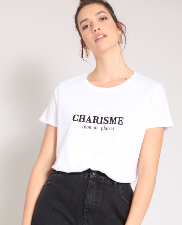 T-shirt charisme blanc - Pimkie