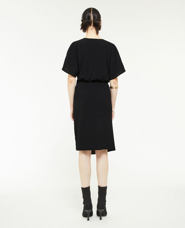 Robe midi porte-feuille noir - Pimkie