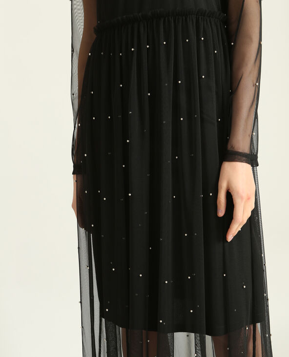 Robe longue en tulle noir - Pimkie