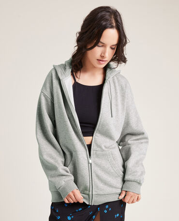 gilet sweat zippé femme