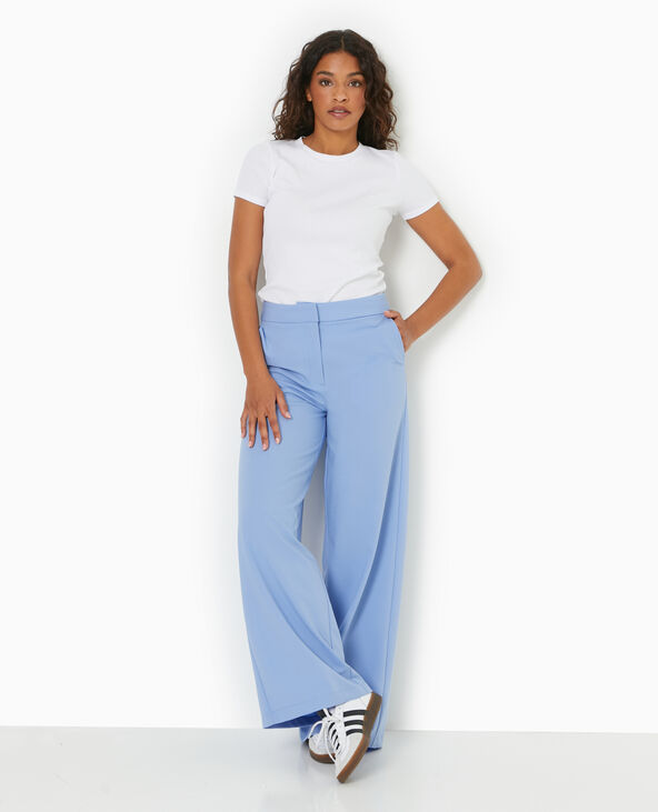 Pantalon large et droit taille regular bleu - Pimkie