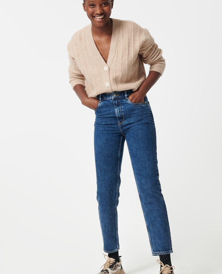 Jean mom taille haute