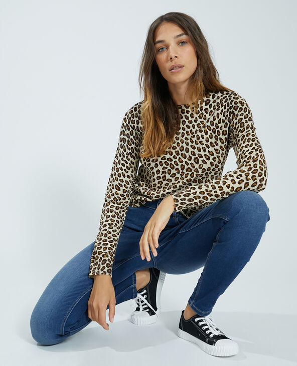 Pull imprimé animal beige - Pimkie