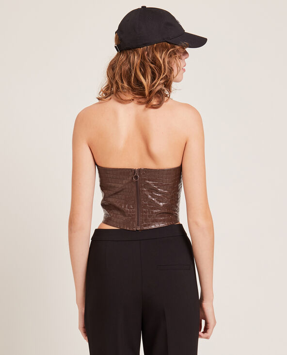 Bandeau effet croco marron - Pimkie