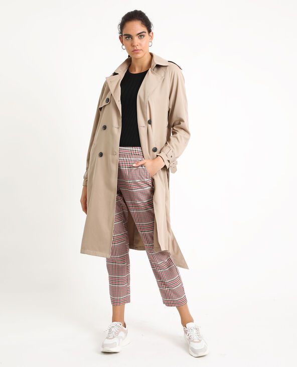 Trench ceinturé rose clair - Pimkie