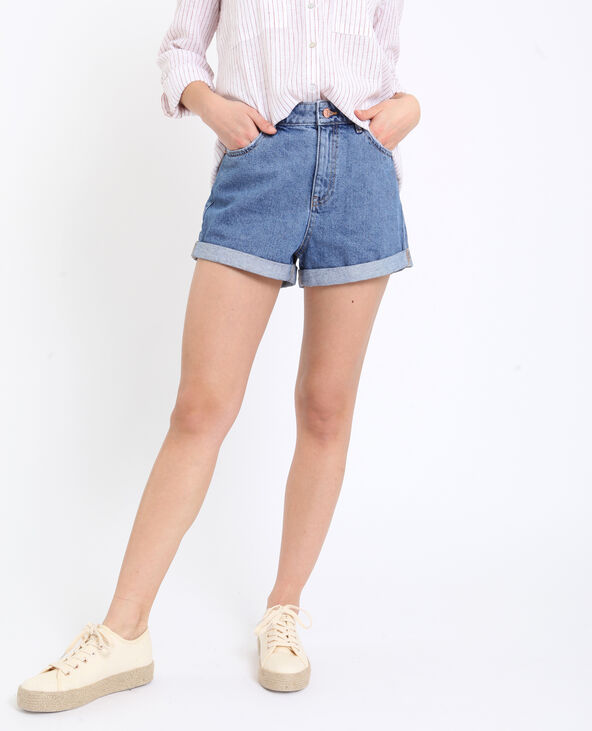Short en jean high waist bleu - Pimkie