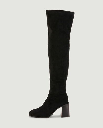 Bottes cuissardes en suédine noir - Pimkie