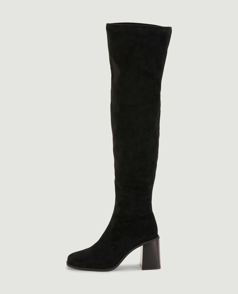 Bottes cuissardes en suédine noir - Pimkie