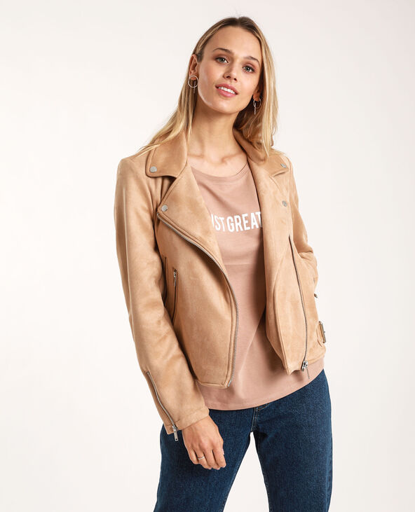 Veste biker beige - Pimkie