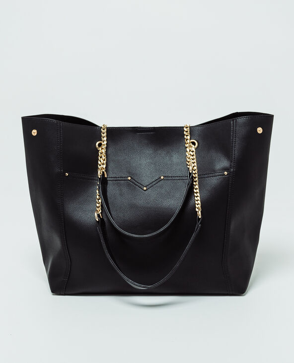 Sac souple en faux cuir noir - Pimkie