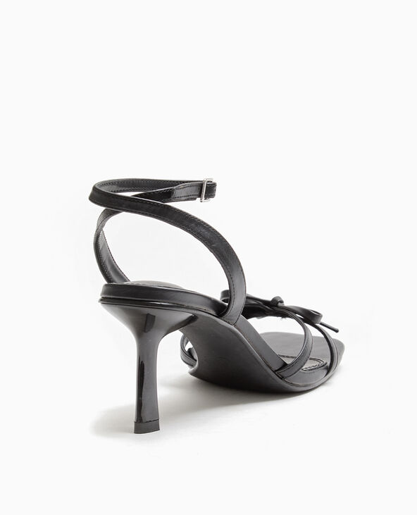 Sandales à talon avec nœud noir - Pimkie