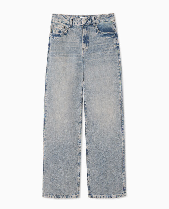 Jean wide taille haute rose clair - Pimkie