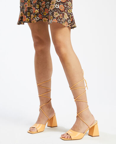 Sandales talons pyramides orange - Pimkie