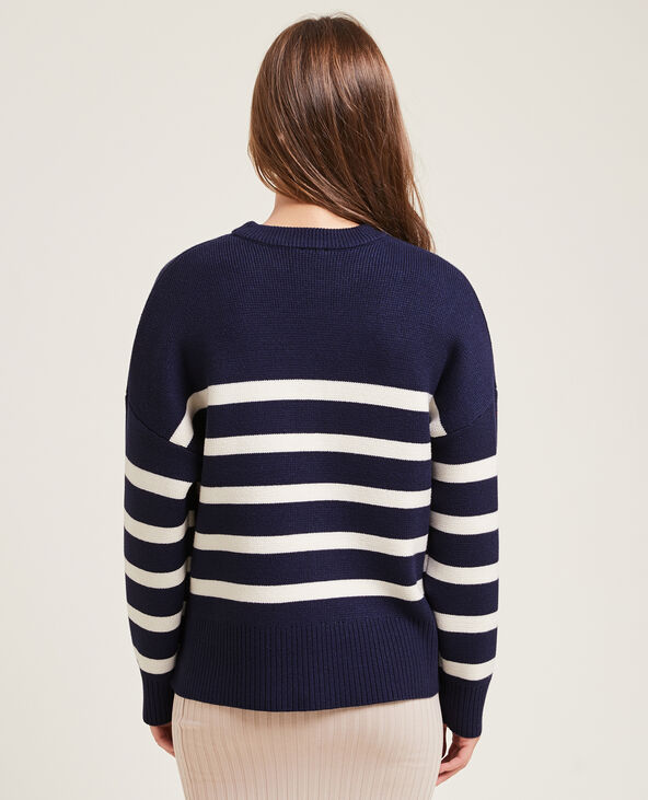 Pull marin en maille bleu marine - Pimkie